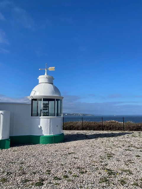 The unusual lighthouse at Berry Head National Nature Reserve