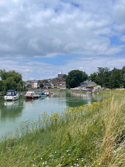 View of Arundel Cathedral from the River Arun footpath