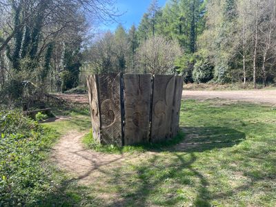 'Hidden Truth' sculpture at Battle Great Wood