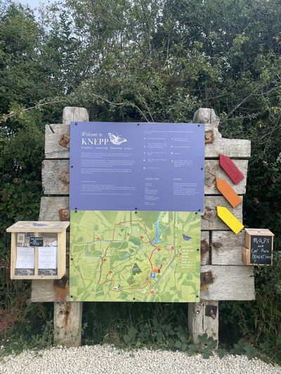 A map of the walking routes at Knepp Rewilding Project