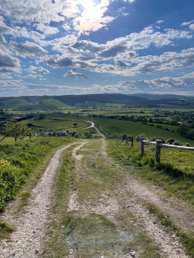 Looking towards Amberley, where this section of the route ends