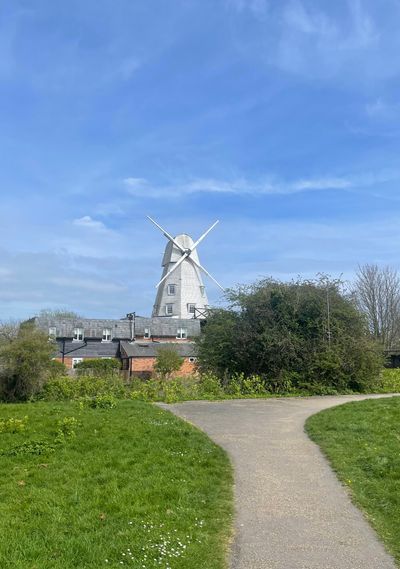 Rye windmill from Gibbet Marsh car park