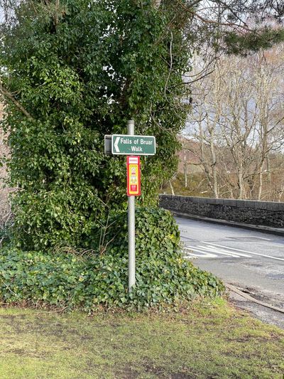 Look out for this sign as you come around the side of the House of Bruar to begin your walk