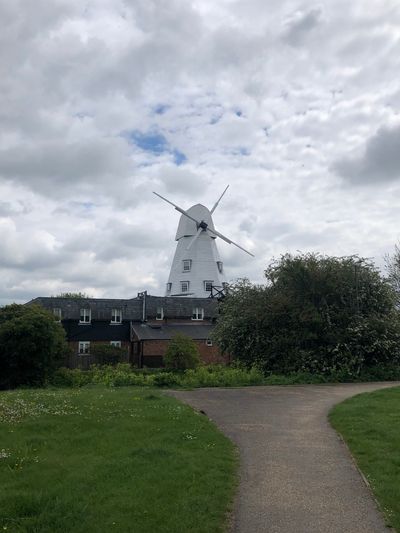 Rye windmill from Gibbet Marsh car park