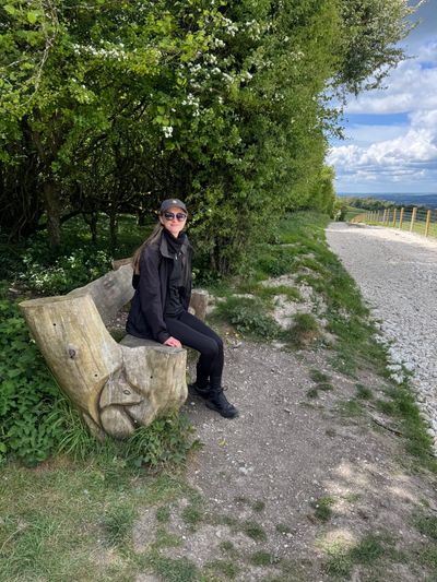 One of the many animal-themed benches on the route provided by Friends of the South Downs
