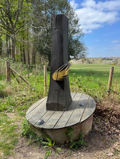 'Isti Mirant Stella' sculpture just outside Herstmonceux science centre