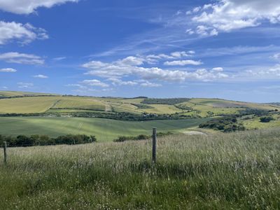 The view as you ascend from Pyecombe towards Saddlescombe