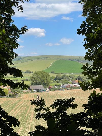 Looking back along the footpath at Bramber